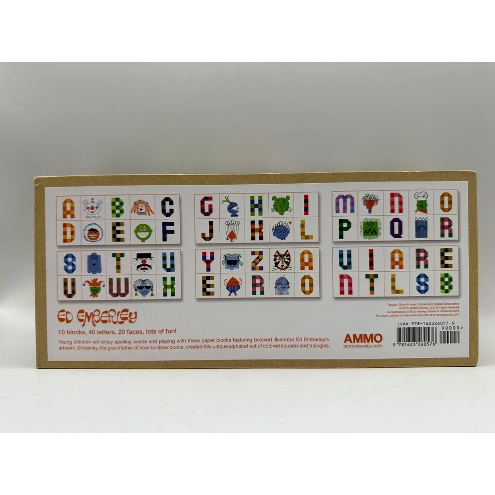 Ed Emberley Alphabet Blocks Ammo Books 2015 COMPLETE Whimsical Monsters